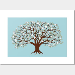 apple tree with white blossom Posters and Art